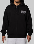 Hooded Mini WIP Sweat Jacket - Black Stone Washed