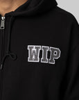 Hooded Mini WIP Sweat Jacket - Black Stone Washed