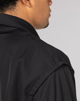 Rayon Twill Trench Coat - Black