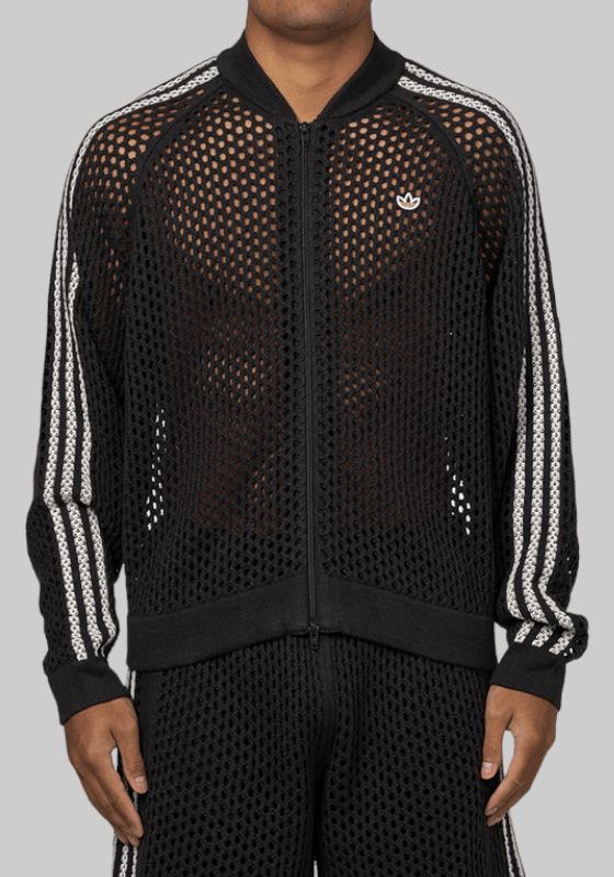X CLOT By Edison Chen Crochet Superstar Track Top - Carbon X CLOT By Edison Chen Crochet Superstar Track Top - Carbon
