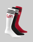 X KoRn Socks - White/Black