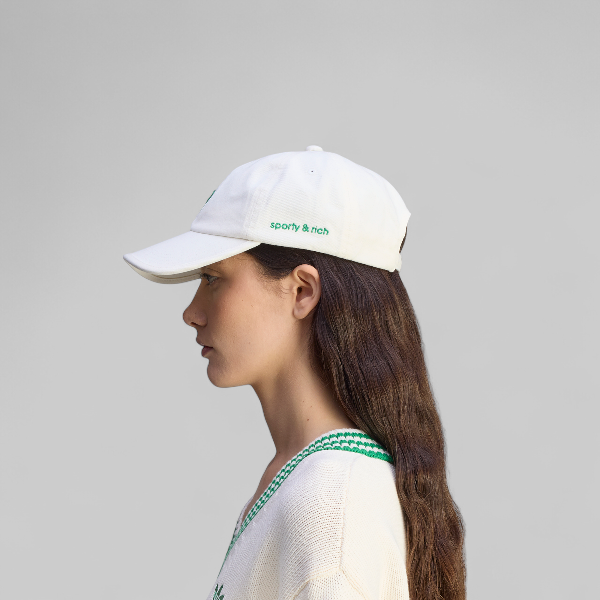 X Sporty & Rich Cap - White/Green – LOADED