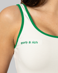 X Sporty & Rich Tank - Off White/Green