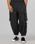 Sport Uniform Cuffed Cargo Pant - Black