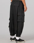 Sport Uniform Cuffed Cargo Pant - Black