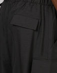 Sport Uniform Cuffed Cargo Pant - Black