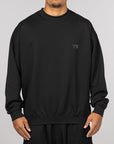 French Terry Crew - Black