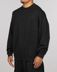 French Terry Crew - Black
