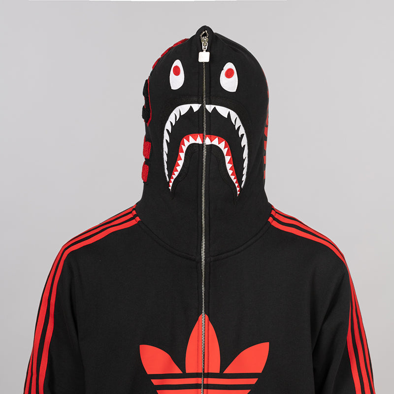 X Bape Shark Full Zip Hoodie - Black – LOADED
