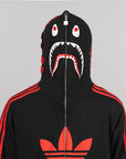 X Bape Shark Full Zip Hoodie - Black