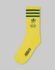X Brain Dead Sock - Bold Yellow