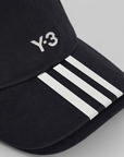 3-Stripe 'Double Brim' Cap - Black