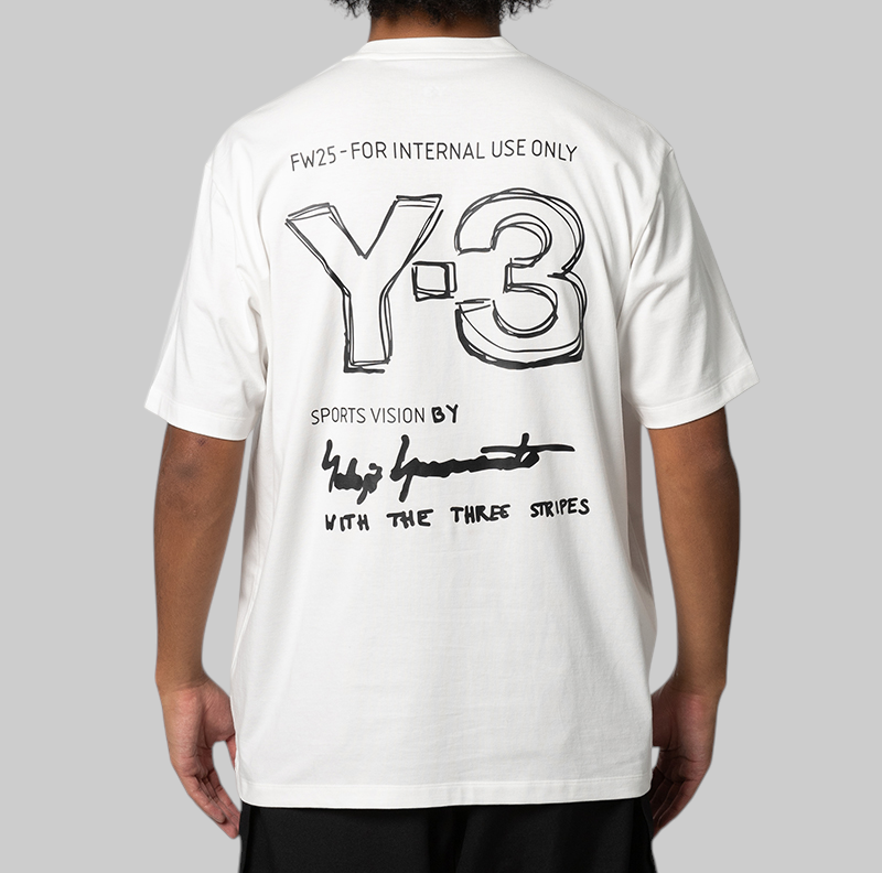 Y-3 FW25 White cotton t-shirt (KB2607 COREWHITE) T-shirt Y-3