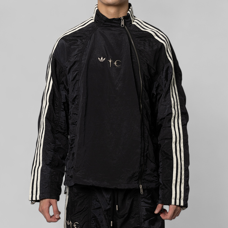 X Thug Club Woven Track Top - Black/Silver Metallic – LOADED