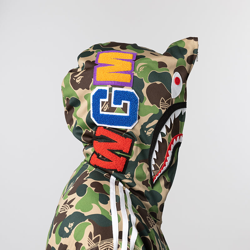 X Bape Shark Track Hoodie Jacket - Crew Green – LOADED