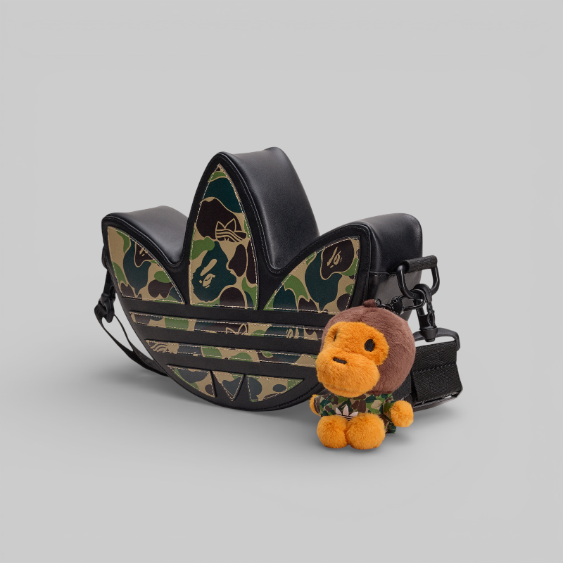 X Bape Trefoil Shoulder Bag - Black – LOADED