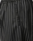 Mesh Pinstripe Short - Black