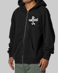 Chaos Days Zip Up Hoodie - Black