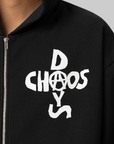 Chaos Days Zip Up Hoodie - Black