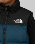 1996 Retro Nuptse Vest - Midnight Petrol/TNF Black