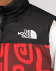 1996 Retro Nuptse Vest - TNF Red Lunar Snake Print