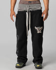 Retro 3 Layered Sweatpant - Black
