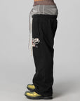 Retro 3 Layered Sweatpant - Black