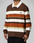 Variagated Stripe Rugby Top - Spice