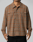 Plaid Long Sleeve Overshirt - Sienna