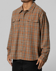 Plaid Long Sleeve Overshirt - Sienna