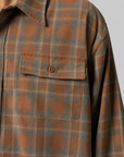 Plaid Long Sleeve Overshirt - Sienna
