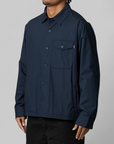Padded Poplin Jacket - Navy