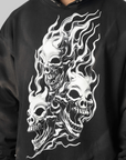 Hotheaded Riding Skull Hoodie - Black