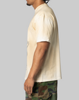 Three Riding Skull Dirt T-Shirt - Off White