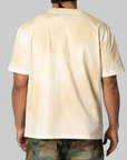 Three Riding Skull Dirt T-Shirt - Off White