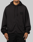 Crest Jersey Hoodie - Washed Black