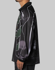 95 96 Long Sleeve Polo - Dark Green/Black