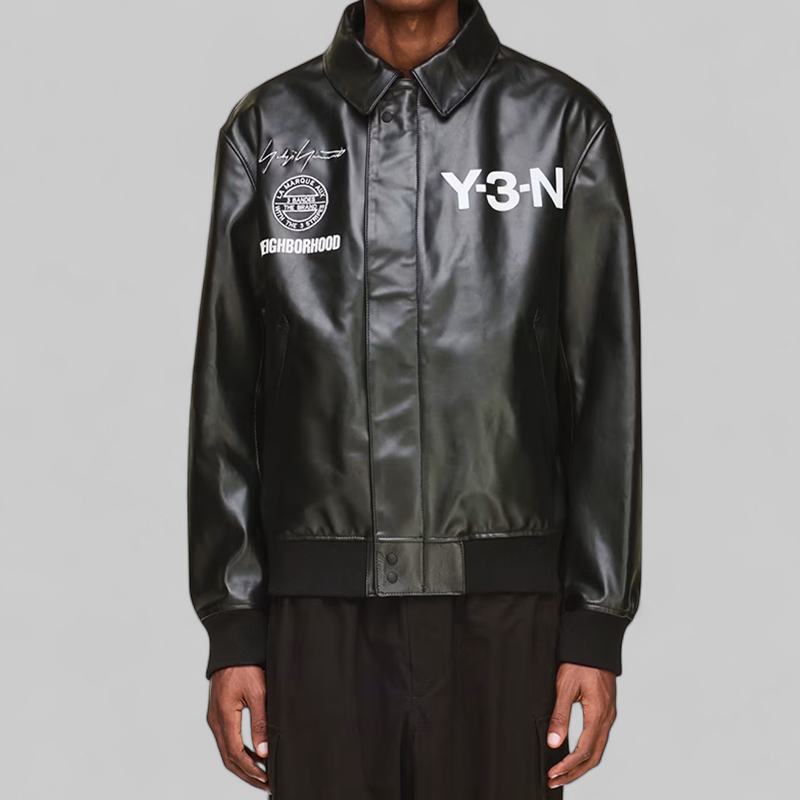 X Neighborhood X Dainese Leather Bomber Jacket - Black – LOADED