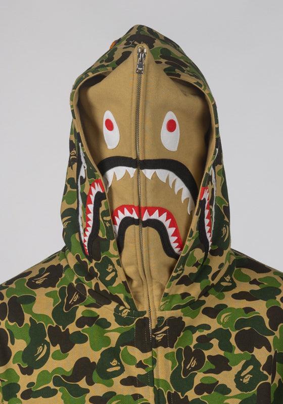 ABC Camo Double Shark Full Zip Hoodie - Green