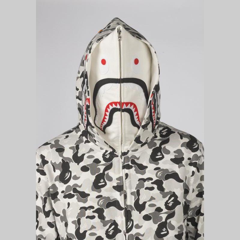 Double Hoodie Sweatshirt Bape Hooded Sweatshirt Bape Shark Hoodie