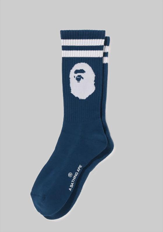 Ape Head Line Socks - Navy - LOADED