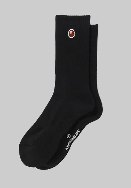 Ape Head One Point Socks - Black - LOADED