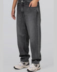 Baggy Silhouette Denim Pant - Black - LOADED
