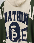Bape Badges Colour Blocking Hoodie - Ivory - LOADED