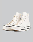 Chuck 70 Plus Hi - Egret/Black - LOADED