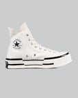 Chuck 70 Plus Hi - Egret/Black - LOADED