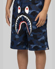 Colour Camo Shark Sweat Short - Navy - LOADED