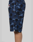 Colour Camo Shark Sweat Short - Navy - LOADED