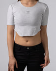 Cropped T-Shirt - Light Grey Heather - LOADED