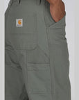Double Knee Pant - Smoke Green Rinsed - LOADED